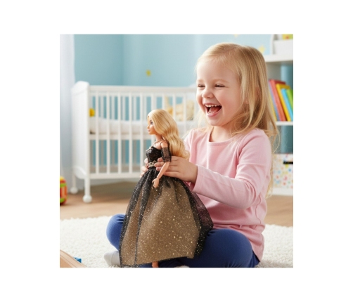 WOOPIE ROYAL Lalka Lily 30 cm Długie Blond Włosy Czarna Suknia Balowa