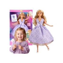 WOOPIE ROYAL Lalka Lily Długie Blond Włosy 30 cm Lawendowa Suknia Akcesoria WOOPIE ROYAL Lalka Lily Długie Blond Włosy 30 cm Lawendowa Suknia Akcesoria