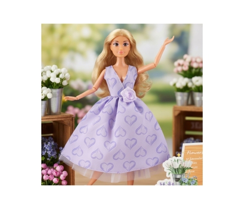 WOOPIE ROYAL Lalka Lily Długie Blond Włosy 30 cm Lawendowa Suknia Akcesoria