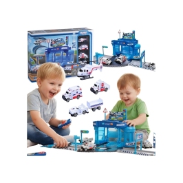 WOOPIE Zestaw Parking z Autami i Lądowiskiem dla Helikoptera 37el.