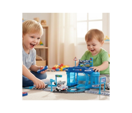 WOOPIE Zestaw Parking z Autami i Lądowiskiem dla Helikoptera 37el.