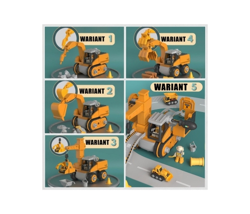 WOOPIE Mega Plac Budowy 5w1 Zestaw XXL do Skręcania DIY