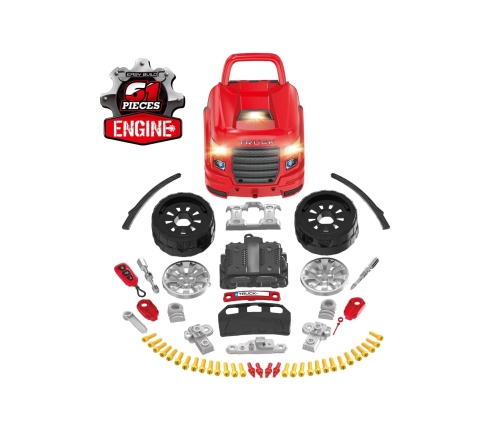 WOOPIE Wielka Ciężarówka Zestaw do Składania Montażu + Akcesoria 61 el.