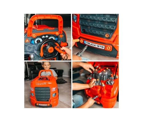 WOOPIE Wielka Ciężarówka Zestaw do Składania Montażu + Akcesoria 61 el.