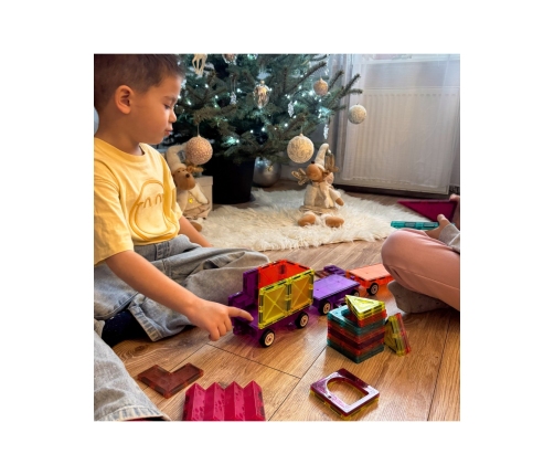 WOOPIE Klocki Magnetyczne 3D Zestaw Pociąg 71el.