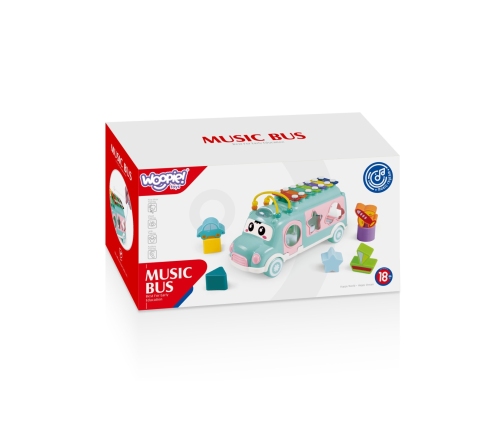 WOOPIE BABY Samochodzik Muzyczny Sorter z Cymbałkami Różowy