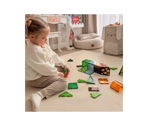 WOOPIE Klocki Magnetyczne Konstrukcyjne 3D Zestaw Edukacyjny Zwierzęta Dżungli 45el.