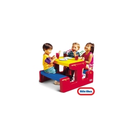 LITTLE TIKES Stół Stolik Piknikowy Czerwono Żółto Niebieski