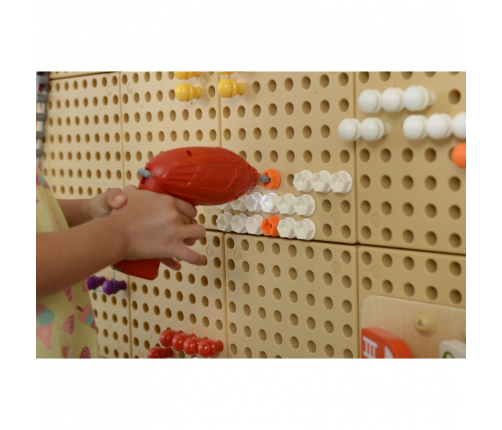 MASTERKIDZ Zestaw Narzędzia Z Wkrętarką 8 Elementów Do Tablicy Naukowo-Kreatywnej STEM