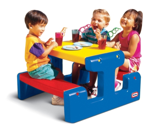 Little tikes Ogromny stół piknikowy Stolik niebieski