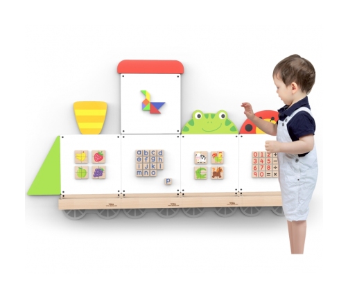 VIGA System Tablic Edukacyjnych Pociąg Zwierzątka Certyfikat FSC