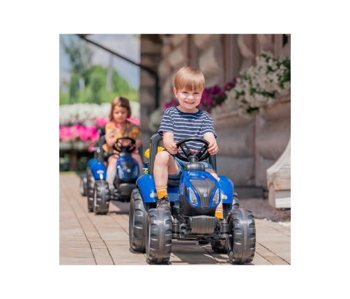 FALK Traktor na Pedały New Holland Duży z Przyczepką od 3 lat