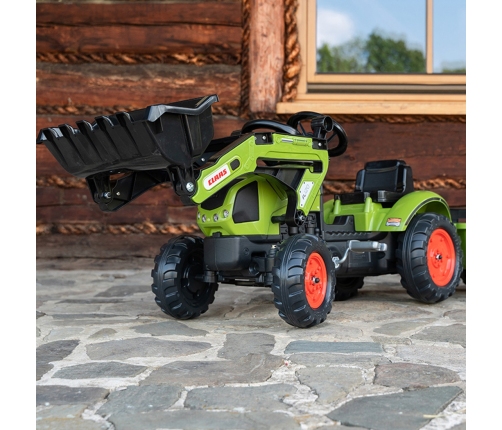 Falk Traktor Claas z Przyczepą i Łyżką na pedały