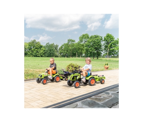 Falk Traktor Claas z Przyczepą i Łyżką na pedały