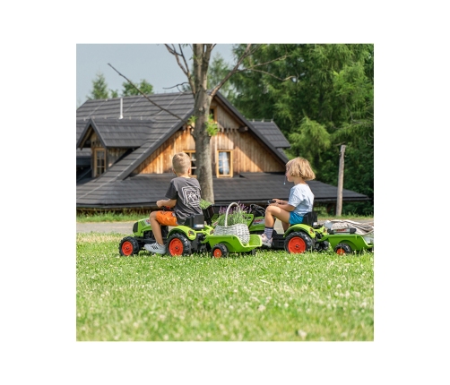Falk Traktor Claas z Przyczepą i Łyżką na pedały