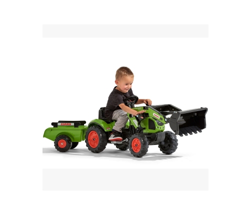Falk Traktor Claas z Przyczepą i Łyżką na pedały