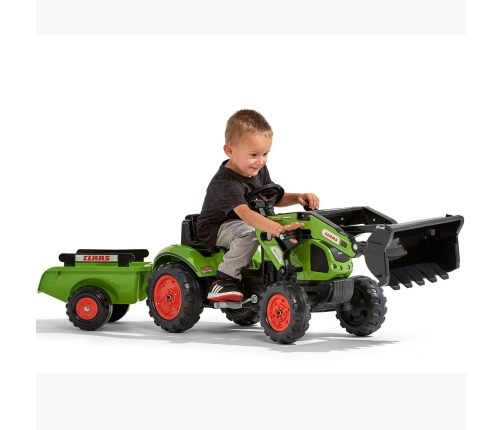 Falk Traktor Claas z Przyczepą i Łyżką na pedały