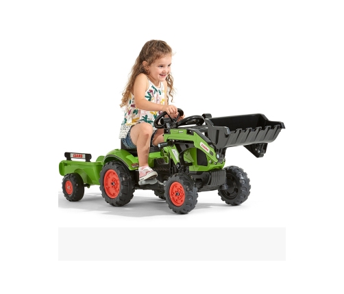 Falk Traktor Claas z Przyczepą i Łyżką na pedały