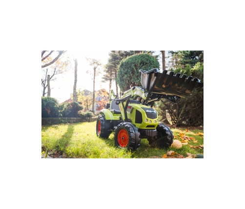 FALK Traktor CLAAS na Pedały z Przyczepą, Łyżką i Spychaczem od 3 Lat