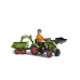 FALK Traktor CLAAS na Pedały z Przyczepą, Łyżką i Spychaczem od 3 Lat