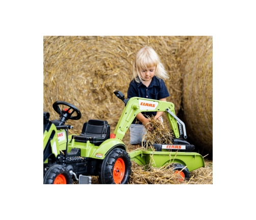 Трактор с педалями с ковшом и прицепом FALK CLAAS Farmer
