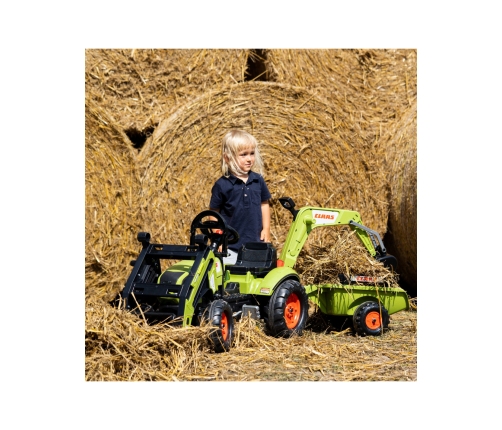 Трактор с педалями с ковшом и прицепом FALK CLAAS Farmer