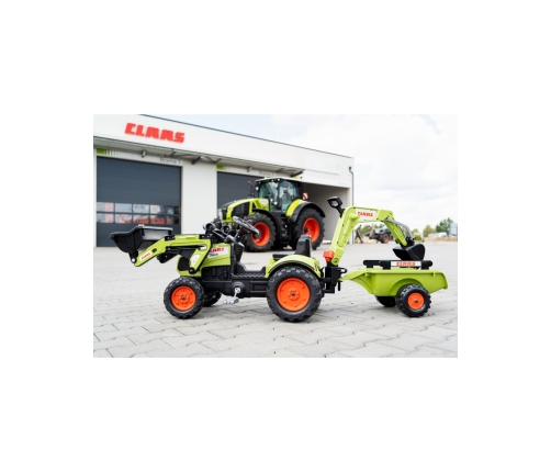 Трактор с педалями с ковшом и прицепом FALK CLAAS Farmer