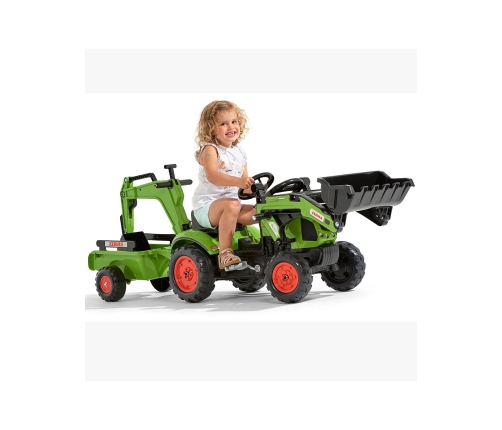 Трактор с педалями с ковшом и прицепом FALK CLAAS Farmer