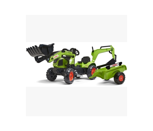 Трактор с педалями с ковшом и прицепом FALK CLAAS Farmer