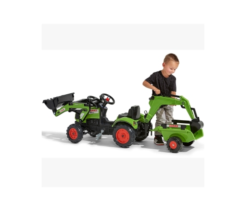 Трактор с педалями с ковшом и прицепом FALK CLAAS Farmer