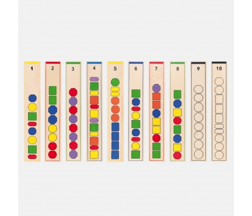 VIGA Drewniana Gra edukacyjna Logiczne koraliki  104 elementy Montessori