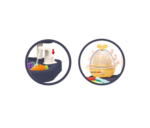 WOOPIE Duża Interaktywna Kuchnia z Obiegiem Wody Dla Dzieci 65 akc