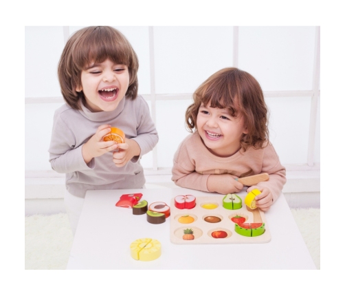 CLASSIC WORLD Zestaw do Krojenia Owoców na Rzepy MONTESSORI 20 el.