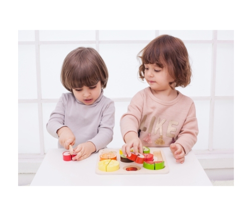 CLASSIC WORLD Zestaw do Krojenia Owoców na Rzepy MONTESSORI 20 el.