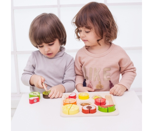 CLASSIC WORLD Zestaw do Krojenia Owoców na Rzepy MONTESSORI 20 el.