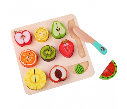 CLASSIC WORLD Zestaw do Krojenia Owoców na Rzepy MONTESSORI 20 el.