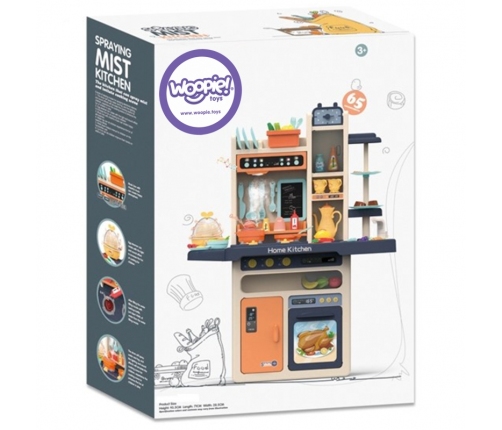 WOOPIE Duża Interaktywna Kuchnia z Obiegiem Wody Dla Dzieci 65 akc