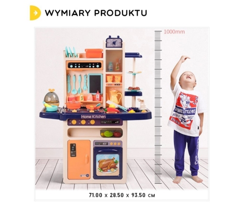 WOOPIE Duża Interaktywna Kuchnia z Obiegiem Wody Dla Dzieci 65 akc