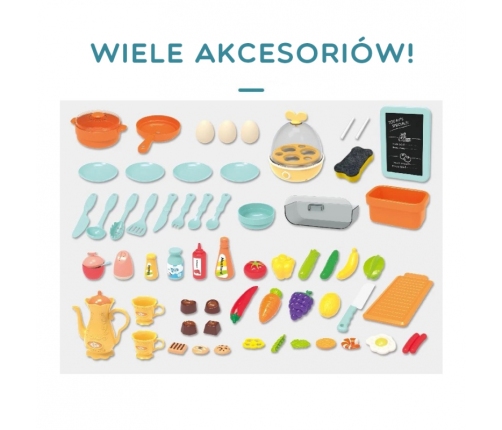 WOOPIE Duża Interaktywna Kuchnia z Obiegiem Wody Dla Dzieci 65 akc