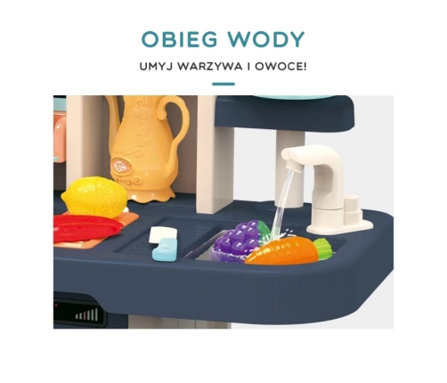 WOOPIE Duża Interaktywna Kuchnia z Obiegiem Wody Dla Dzieci 65 akc
