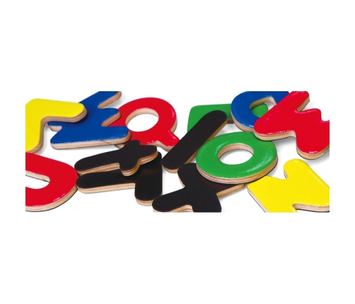 VIGA Drewniane Magnetyczne literki Magnes Uczymy się Pisać