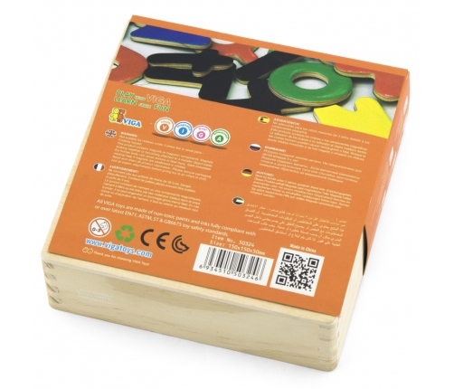 VIGA Drewniane Magnetyczne literki Magnes Uczymy się Pisać