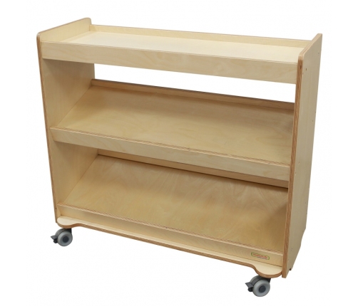 MASTERKIDZ Drewniany Regał na kółkach z Półkami