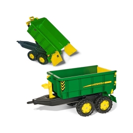 Rolly Toys duża Dwuosiowa Przyczepa John Deere Wywrotka