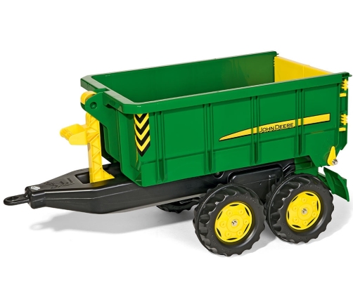 Rolly Toys duża Dwuosiowa Przyczepa John Deere Wywrotka