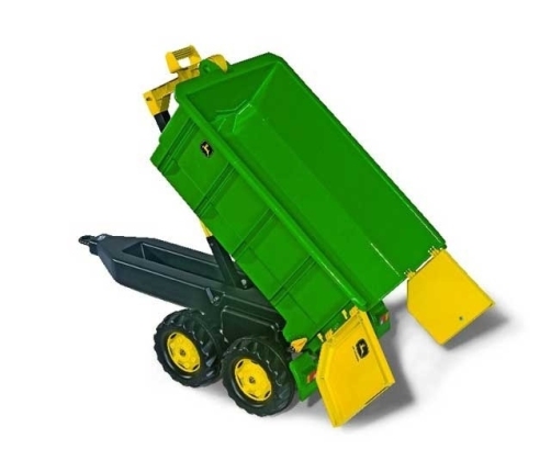 Rolly Toys duża Dwuosiowa Przyczepa John Deere Wywrotka