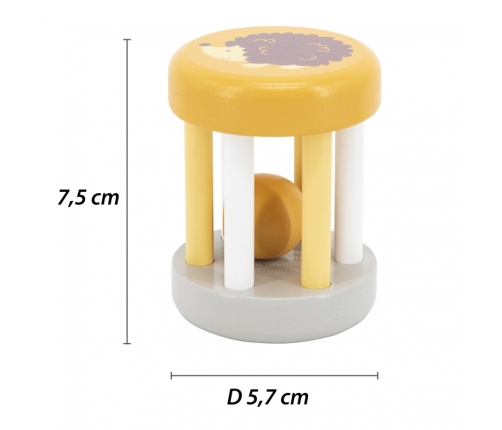 VIGA PolarB Drewniana Grzechotka Ze Zwierzątkiem