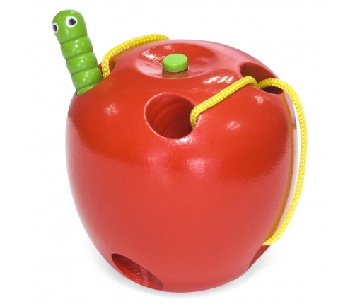 VIGA Drewniana Przeplatanka Labirynt Edukacyjna Robaczek w Jabłuszku Montessori