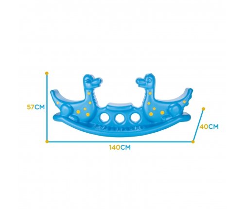 WOOPIE Bujak Wieloosobowy Dino Huśtawka Równoważna Niebieska
