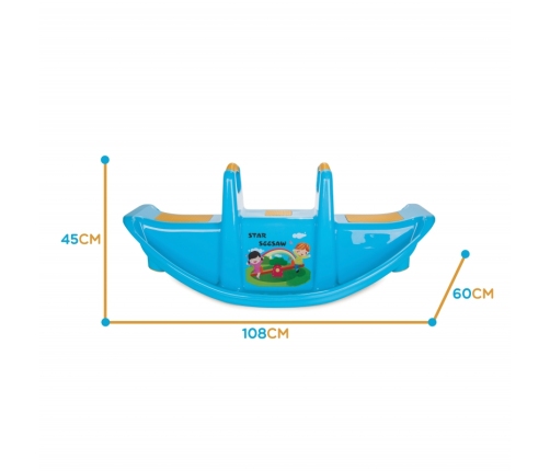 WOOPIE Bujak Wieloosobowy STAR Huśtawka Równoważna Niebieska